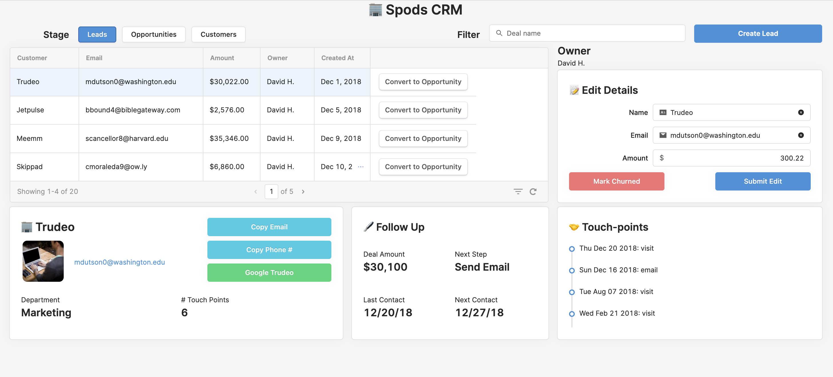 Spods CRM