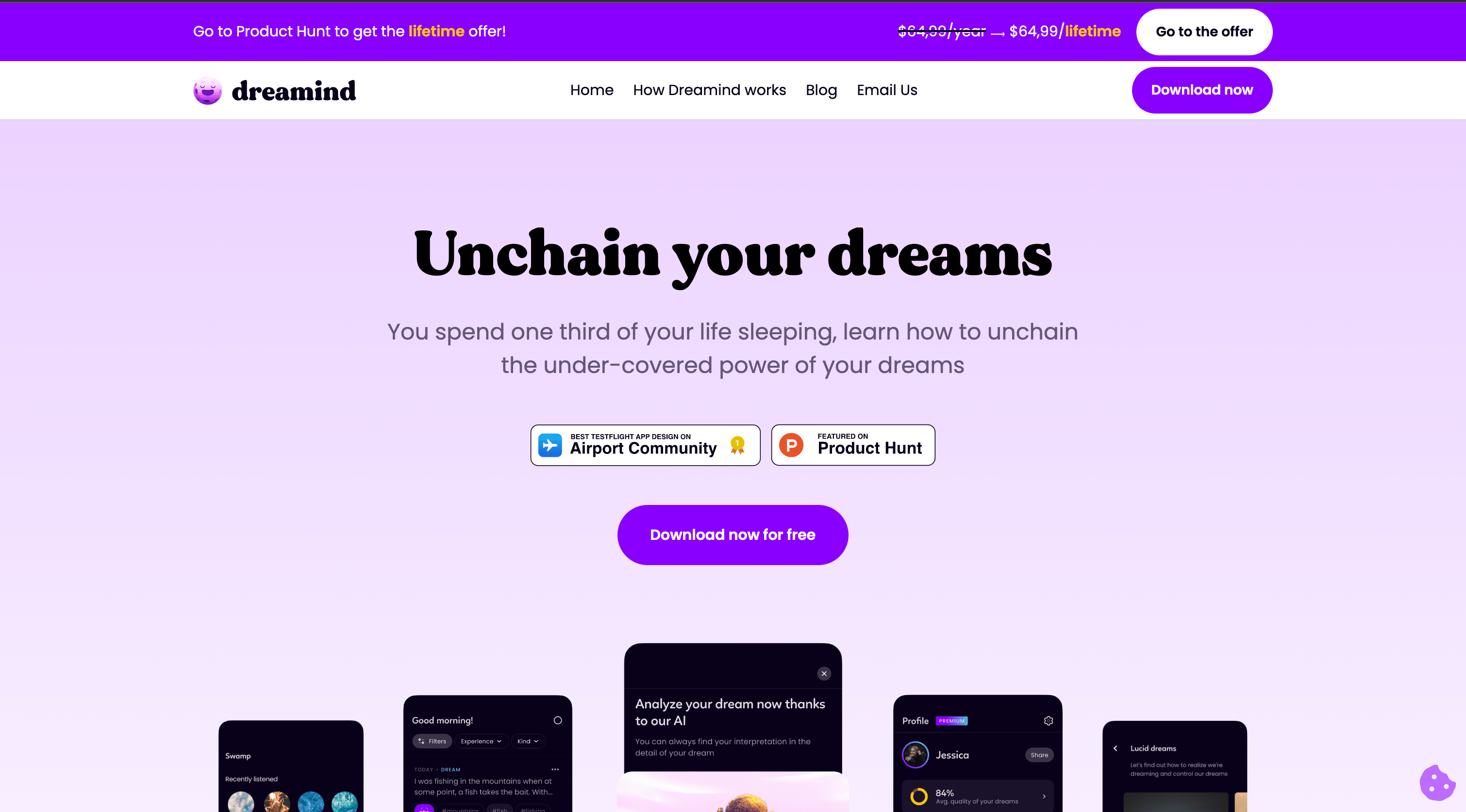 Dreamind sito web