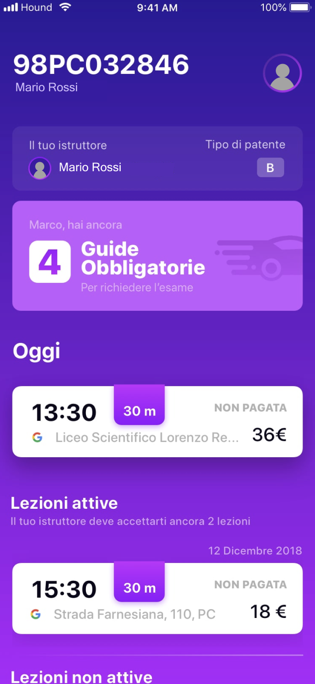 Hound Applicazione Mobile