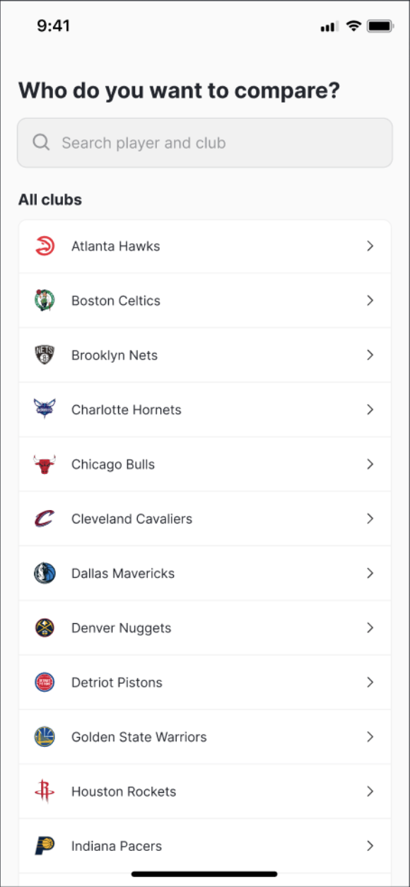 Nba mobile app home