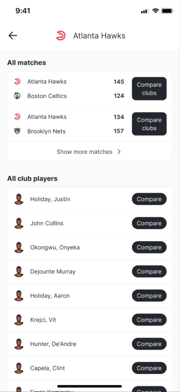 Nba mobile app section 1